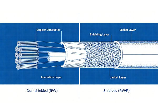 8 core alarm cable structure