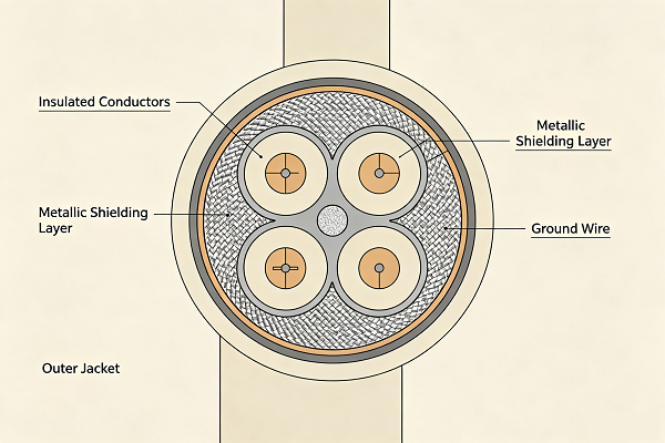 cable cross section layers