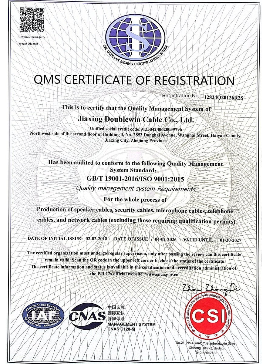 ISO Certificate