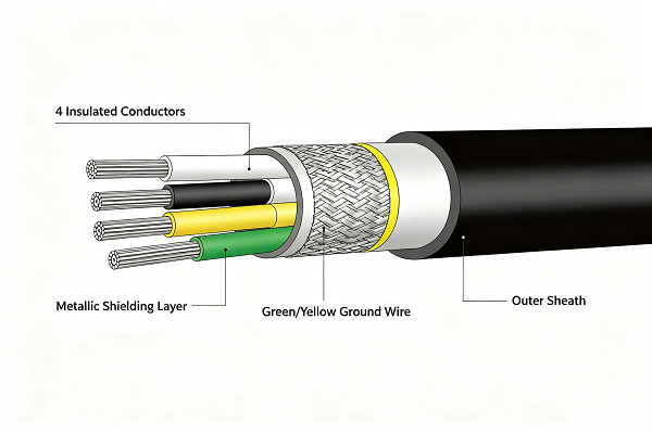 shielded RVVP cable structure